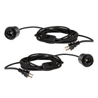 100337 Set of 2 Black Lighting Cords - Plog-it