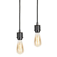 100337 Set of 2 Black Lighting Cords - Plog-it-5