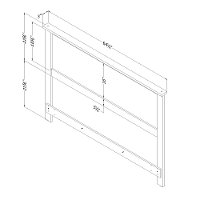 11313 Rustic Oak Full-Queen Headboard - Primo-3