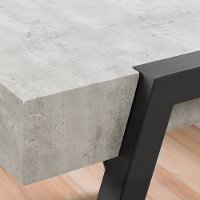 11416 Concrete Gray and Black End Table - City Life-2