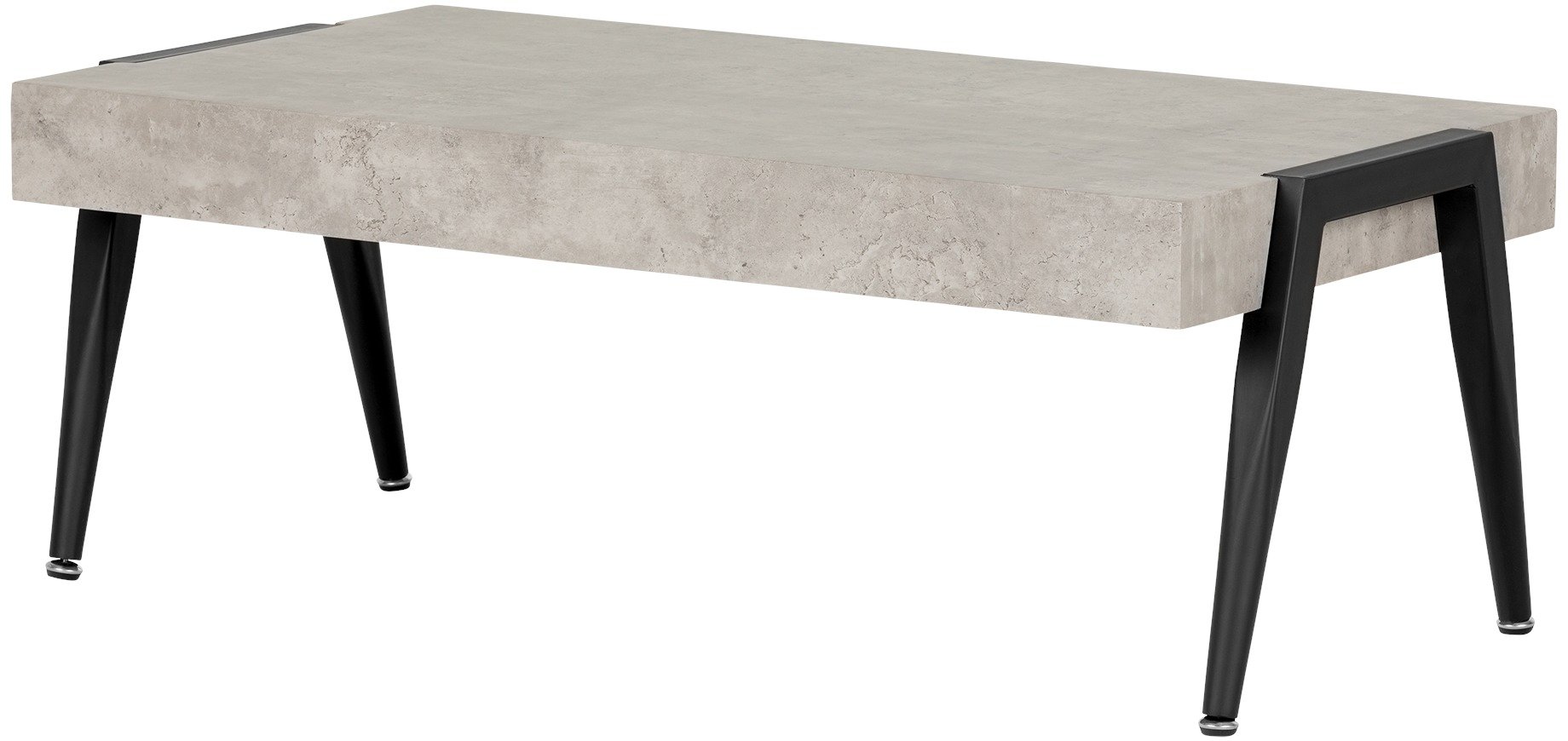 11417 City Life Concrete Gray and Black Coffee Table-4