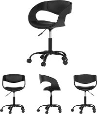100282 Black Faux Leather Adjustable Office Chair - Annexe-6