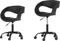 100282 Black Faux Leather Adjustable Office Chair - Annexe-7