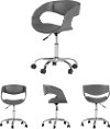 100281 Gray Faux Leather Adjustable Office Chair - Annexe-3