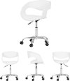 100283 White Faux-Leather Adjustable Office Chair - Annexe-3