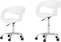 100283 White Faux-Leather Adjustable Office Chair - Annexe-4
