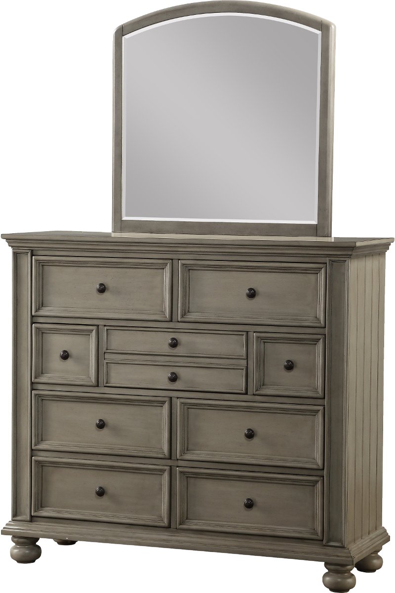 Casual Classic Gray Tall Dresser Barnwell Rc Willey Furniture
