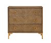 Wheaton Brown 3 Drawer Chest With AC And USB Ports-5