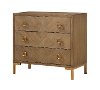 Wheaton Brown 3 Drawer Chest with AC and USB Ports