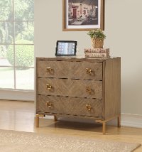 Wheaton Brown 3 Drawer Chest with AC and USB Ports-4
