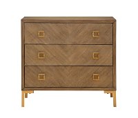 Wheaton Brown 3 Drawer Chest with AC and USB Ports-5