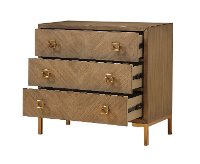 Wheaton Brown 3 Drawer Chest with AC and USB Ports-6