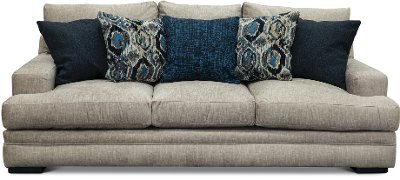 Casual Contemporary Silver Gray Sofa - Piccolo