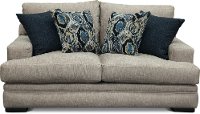 Casual Contemporary Silver Gray Loveseat - Piccolo