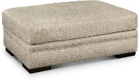 Casual Contemporary Silver Gray Ottoman - Piccolo