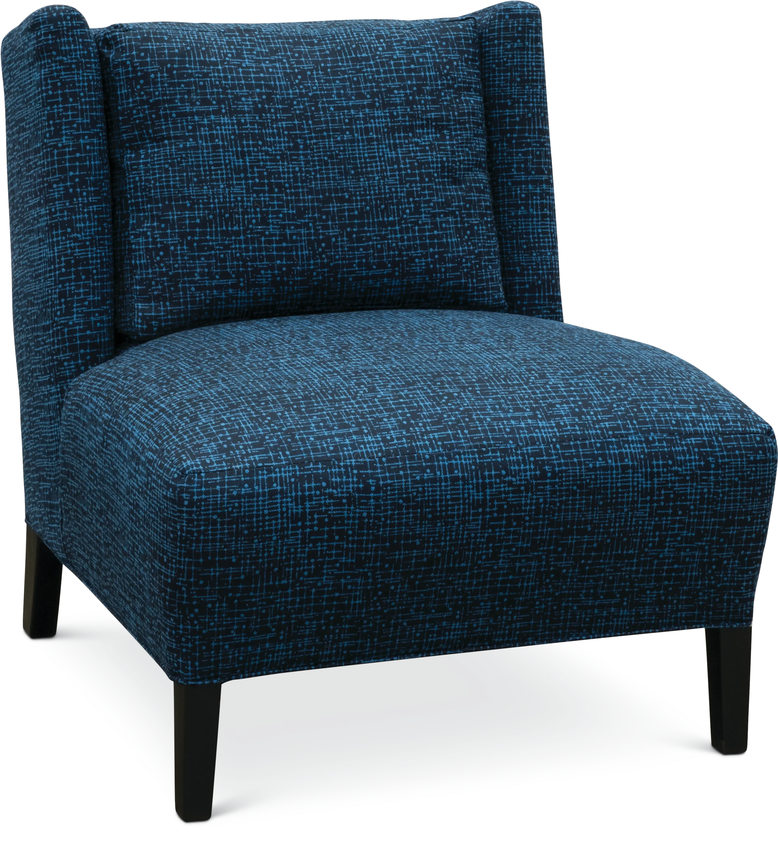 Piccolo Casual Contemporary Blue Accent Chair-1