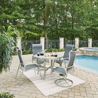 5 Piece Round Outdoor Patio Dining Set - South Beach
