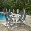 5 Piece Round Outdoor Patio Dining Set - South Beach