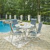 5 Piece Round Outdoor Patio Dining Set - South Beach