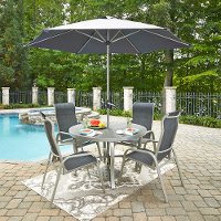 7 Piece Round Outdoor Patio Dining Set - South Beach