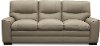Contemporary Beige Leather Sofa - Glasgow