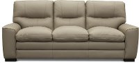 Contemporary Beige Leather Sofa - Glasgow
