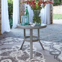 Gray Aluminum Accent Table - South Beach