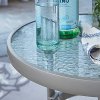 Gray Aluminum Accent Table - South Beach-2