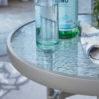 Gray Aluminum Accent Table - South Beach-2