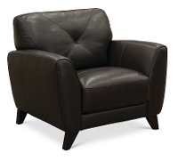 Modern Dark Brown Leather Chair - Colours