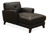 Modern Dark Brown Leather Chaise - Colours