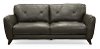 Modern Dark Gray Leather Sofa - Colours