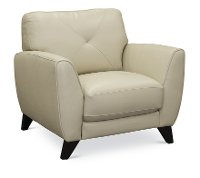Modern Oyster White Leather Chair - Colours
