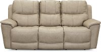 Tan Leather-Match Power Reclining Sofa - Cade