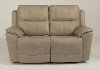 Ice White Leather-Match Power Reclining Loveseat - Cade-2