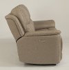 Ice White Leather-Match Power Reclining Loveseat - Cade-4
