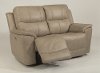 Tan Leather-Match Power Reclining Loveseat - Cade