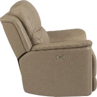 Ice White Leather-Match Power Recliner - Cade-3