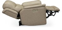 Ice White Leather-Match Power Recliner - Cade-4