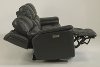 Dark Gray-Blue Leather-Match Power Reclining Sofa - Cade-2