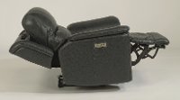 Dark Gray-Blue Leather-Match Power Recliner - Cade-4