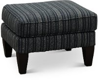 Classic Navy Blue Ottoman - Reena