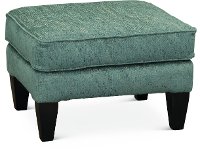 Classic Blue-Green Ottoman - Loom