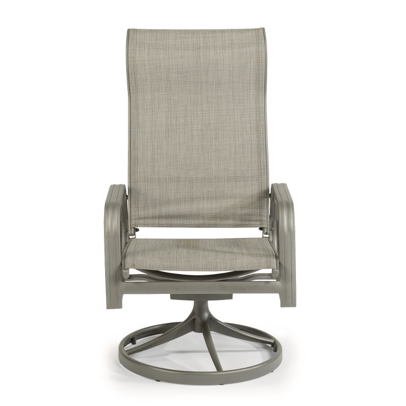Gray Sling Swivel Outdoor Patio Rocking Chair Daytona Rc Gray Sling Swivel Outdoor Patio Rocking