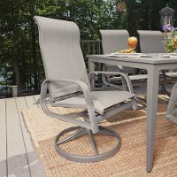 Gray Sling Swivel Outdoor Patio Rocking Chair - Daytona-2