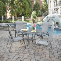 5 Piece Round Outdoor Patio Dining Set - Daytona