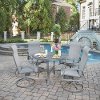 5 Piece Round Outdoor Patio Dining Set - Daytona