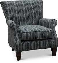 Classic Navy Blue Wing Back Chair - Reena