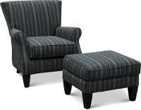 Classic Navy Blue Wingback Chair - Reena-2