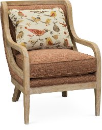 Orange, Red and Cream Accent Chair - Jefferson